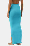 Red Rose Cotton Infused Medium Control Flared Saree Shapewear - Aqua Blue — thumbnail 2